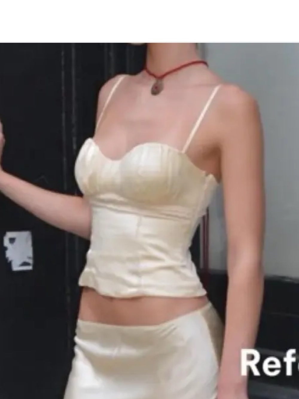 100% Silk Reformation Cream Satin tank